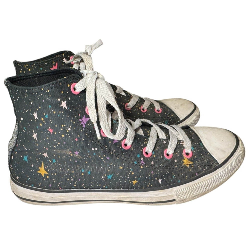 Starry Galaxy Converse Chuck Taylor High-Top Sneakers with White Laces Women’s 5